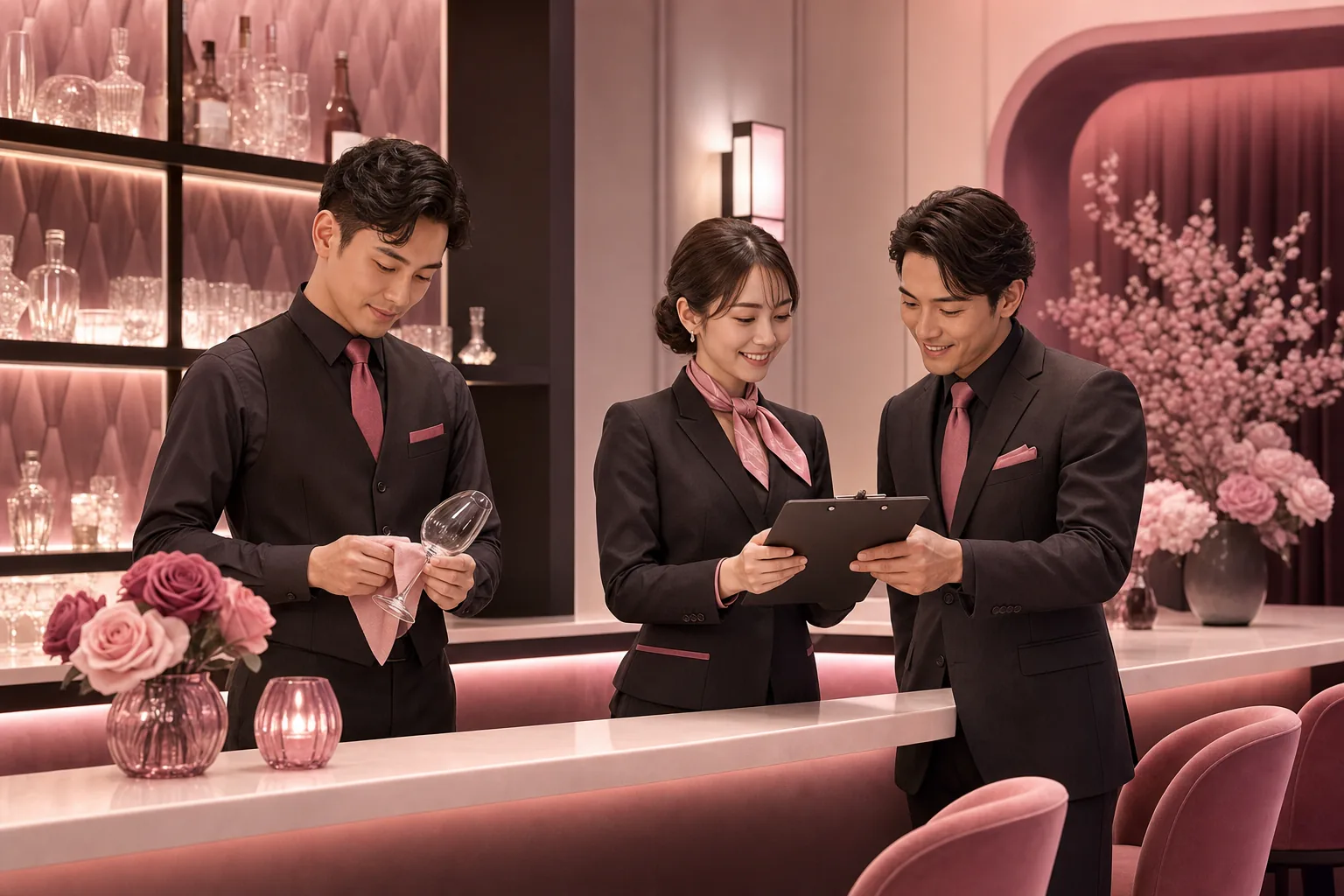 開店準備を進める店舗スタッフのイメージ